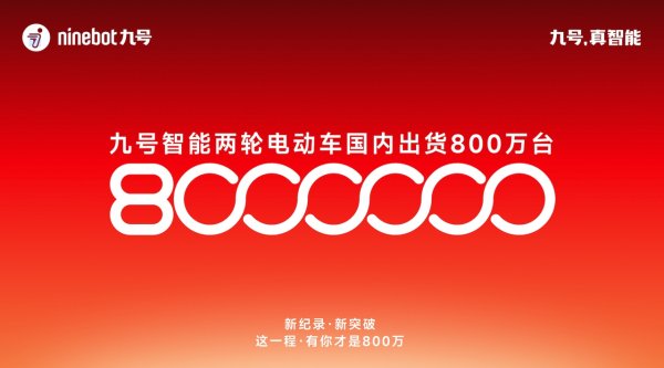 中金汇融 九号电动车国内出货突破800万台 再次刷新行业增长纪录