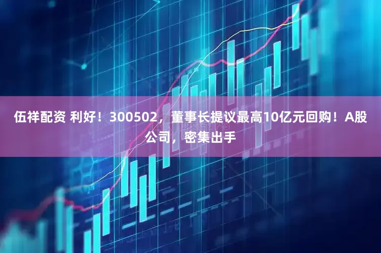伍祥配资 利好！300502，董事长提议最高10亿元回购！A股公司，密集出手
